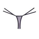 Allure Stringi Lace Mesh uniwersalne - koronkowa siateczka, czarne