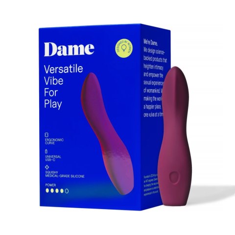 Dame - Wibrator - ładowany USB - wewnętrzny - zewnętrzny Dip 2 Dame - Wibrator - ładowany USB - wewnętrzny - zewnętrzny Dip 2