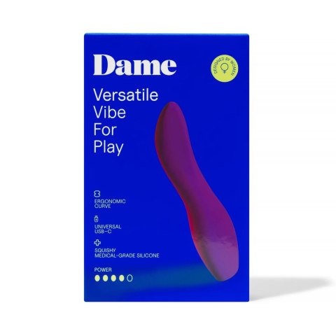 Dame - Wibrator - ładowany USB - wewnętrzny - zewnętrzny Dip 2 Dame - Wibrator - ładowany USB - wewnętrzny - zewnętrzny Dip 2