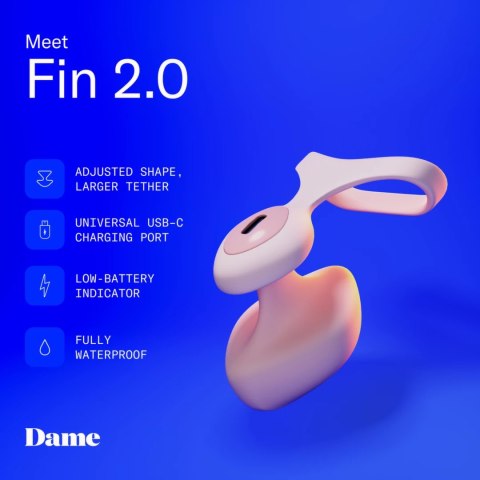 Dame - Wibrator na palec - ładowany USB - Fin 2.0 Dame - Wibrator na palec - ładowany USB - Fin 2.0