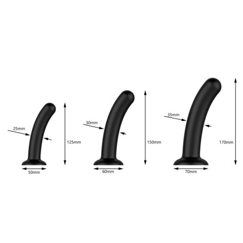 Nexus - Zestaw trzech silikonowych dildo S,M,L Nexus - Zestaw trzech silikonowych dildo S,M,L