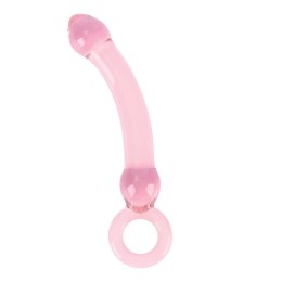 NobĂź - Dildo - szklane - wygięte -z kółkiem