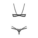 Obsessive - Zestaw dwuczęściowy Nutris stringi z otwartym krokiem + biustonosz xl/2xl
