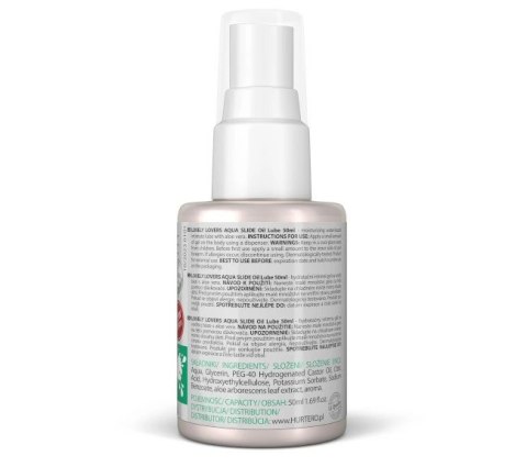 Lovely Lovers - AQUA SLIDE Oil Lube Olejek Intymny Na Bazie Wody Z Dodatkiem Aloesu 50ml Lovely Lovers - AQUA SLIDE Oil Lube Olejek Intymny Na Bazie Wody Z Dodatkiem Aloesu 50ml