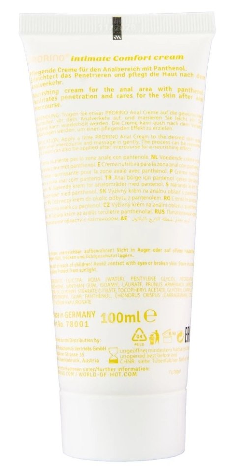 PRORINO - Krem Do Seksu Analnego Sensitive Anal Comfort 100 ml PRORINO - Krem Do Seksu Analnego Sensitive Anal Comfort 100 ml