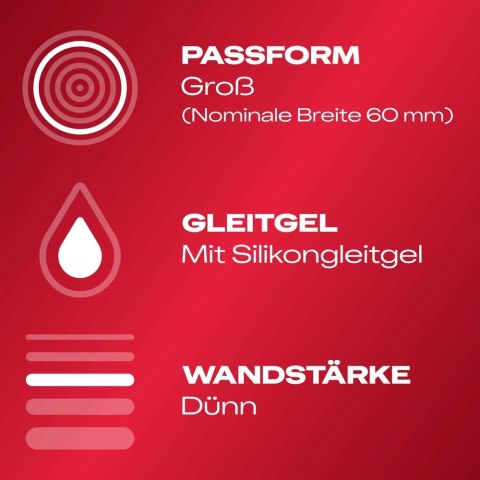 Durex - Duże Prezerwatywy Na Bazie Silikonu Ze Smoczkiem gefühlsecht extra larg8 30 szt Durex - Duże Prezerwatywy Na Bazie Silikonu Ze Smoczkiem gefühlsecht extra larg8 30 szt