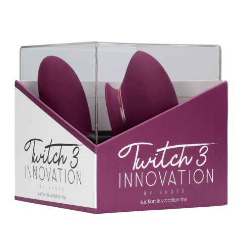 Innovation by Shots- Twitch 3 Wibrator z możliwością ładowania i ssania - Burgund Innovation by Shots- Twitch 3 Wibrator z możliwością ładowania i ssania - Burgund