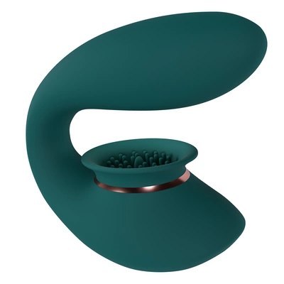 Innovation by Shots- Twitch 3 Wibrator z możliwością ładowania i ssania - Forest Green Innovation by Shots- Twitch 3 Wibrator z możliwością ładowania i ssania - Forest Green