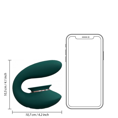 Innovation by Shots- Twitch 3 Wibrator z możliwością ładowania i ssania - Forest Green Innovation by Shots- Twitch 3 Wibrator z możliwością ładowania i ssania - Forest Green
