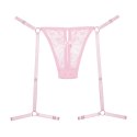 Allure Garters Stringi koronkowe z ozdobnymi obręczami i podwiązkami
