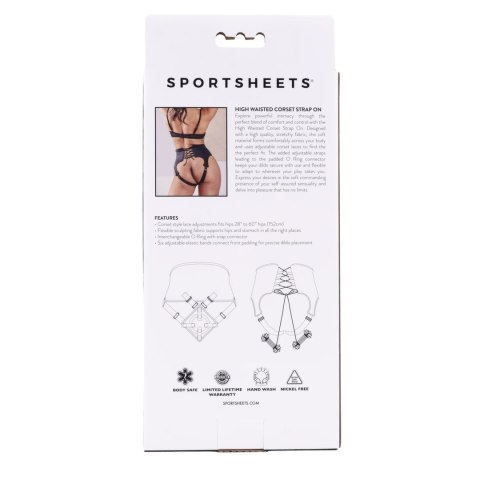Sportsheets - Seksowny Gorset W Stylu Strap-On Czarny Sportsheets - Seksowny Gorset W Stylu Strap-On Czarny