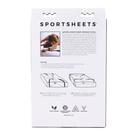 Sportsheets - Zestaw Pasów I Mankietów Na Łóżko Czerwono-Czarne Sportsheets - Zestaw Pasów I Mankietów Na Łóżko Czerwono-Czarne
