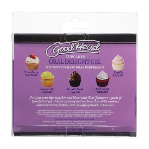 Doc Johnson GoodHead Zestaw Żeli Smakowych 5x29ml - Mix Cupcake Doc Johnson GoodHead Zestaw Żeli Smakowych 5x29ml - Mix Cupcake