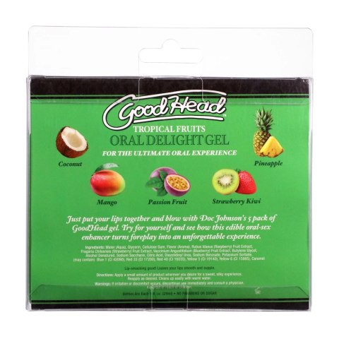 Doc Johnson GoodHead Zestaw Żeli Smakowych 5x29ml do ust Doc Johnson GoodHead Zestaw Żeli Smakowych 5x29ml do ust