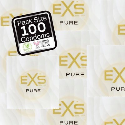 EXS Pure 100 szt. ultracienkie prezerwatywy bez zapachu, ekologiczne