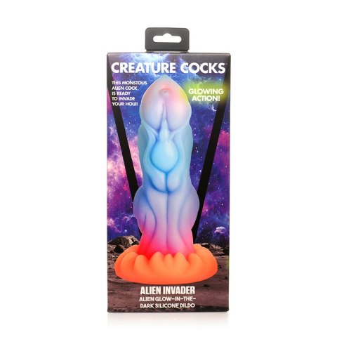 Świecące w ciemności silikonowe dildo Alien XR Brands Świecące w ciemności silikonowe dildo Alien XR Brands
