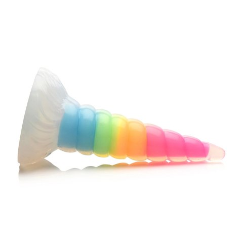 Świecące w ciemności tęczowe silikonowe dildo XR Brands Świecące w ciemności tęczowe silikonowe dildo XR Brands