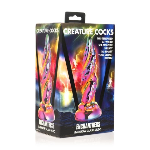 Tęczowe szklane dildo XR Brands Tęczowe szklane dildo XR Brands