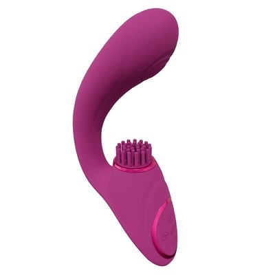 Vive - Wibrator G-Spot z potrójnym silnikiem, falą pulsacyjną i wibrującym włosiem Vive - Wibrator G-Spot z potrójnym silnikiem, falą pulsacyjną i wibrującym włosiem