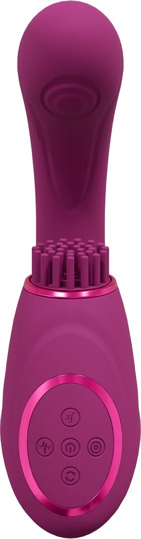 Vive - Wibrator G-Spot z potrójnym silnikiem, falą pulsacyjną i wibrującym włosiem Vive - Wibrator G-Spot z potrójnym silnikiem, falą pulsacyjną i wibrującym włosiem