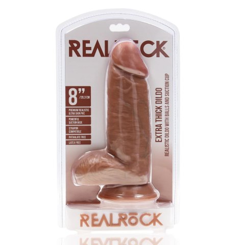 RealRock - Extra cienkie realistyczne dildo z jądrami 20,3cm RealRock - Extra cienkie realistyczne dildo z jądrami 20,3cm