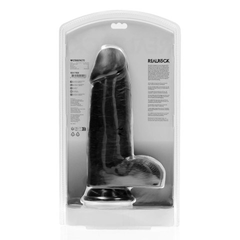 RealRock - Extra cienkie realistyczne dildo z jądrami 25,4 cm RealRock - Extra cienkie realistyczne dildo z jądrami 25,4 cm
