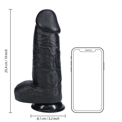 RealRock - Extra cienkie realistyczne dildo z jądrami 25,4 cm RealRock - Extra cienkie realistyczne dildo z jądrami 25,4 cm