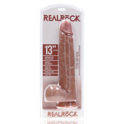 RealRock - Extra duże realistyczne dildo z jądrami 33 cm RealRock - Extra duże realistyczne dildo z jądrami 33 cm