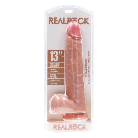 RealRock - Extra duże realistyczne dildo z jądrami 33 cm RealRock - Extra duże realistyczne dildo z jądrami 33 cm