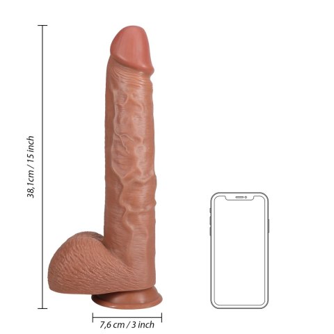 RealRock - Extra duże realistyczne dildo z jądrami 38 cm RealRock - Extra duże realistyczne dildo z jądrami 38 cm