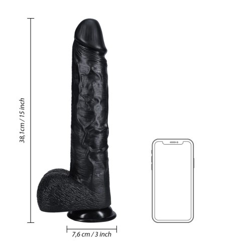 RealRock - Extra duże realistyczne dildo z jądrami 38 cm RealRock - Extra duże realistyczne dildo z jądrami 38 cm