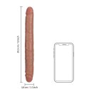 RealRock - Realistyczne dildo - dwustronne 35,6 cm