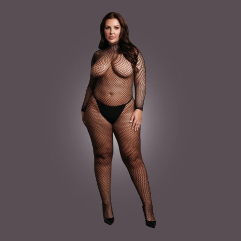 Le desir - Siateczkowe bodystocking z długim rękawem i otwartym kroczem XL - 4XL Le desir - Siateczkowe bodystocking z długim rękawem i otwartym kroczem XL - 4XL