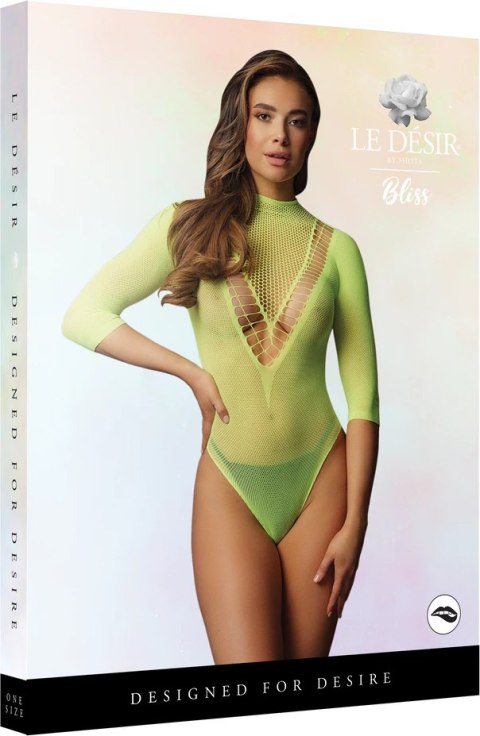 Le desir - Siateczkowe body z okrągłym dekoltem S - XL Le desir - Siateczkowe body z okrągłym dekoltem S - XL