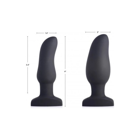 Nadmuchiwany, zakrzywiony, wibrujący silikonowy korek analny Xr Brands Nadmuchiwany, zakrzywiony, wibrujący silikonowy korek analny Xr Brands