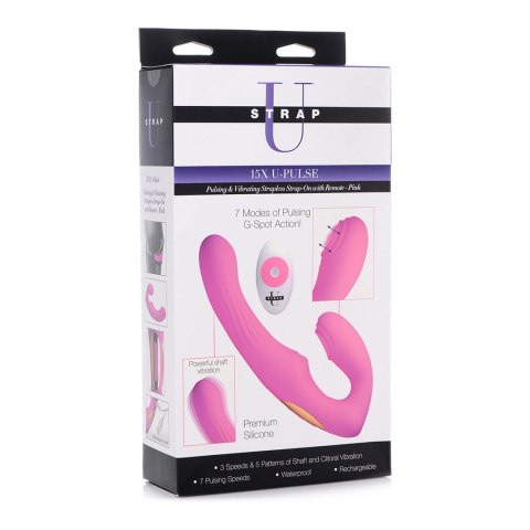 Silikonowy pulsujący i wibrujący strap-on bez ramiączek Xr Brands Silikonowy pulsujący i wibrujący strap-on bez ramiączek Xr Brands