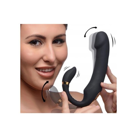 Silikonowy wibrator ze stymulatorem łechtaczki Xr Brands Silikonowy wibrator ze stymulatorem łechtaczki Xr Brands