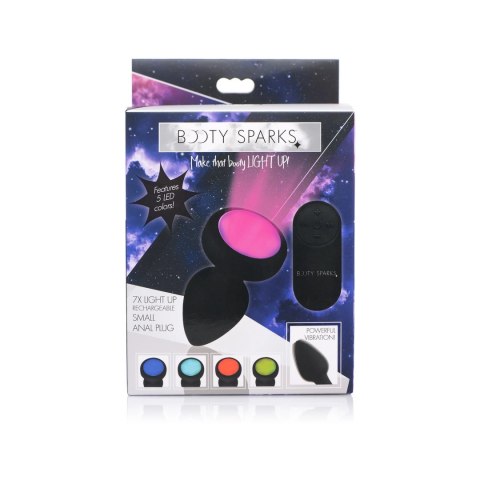 Silikonowy wibrujący korek LED - mały XR Brands Silikonowy wibrujący korek LED - mały XR Brands