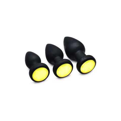 Silikonowy wibrujący korek LED - mały XR Brands Silikonowy wibrujący korek LED - mały XR Brands