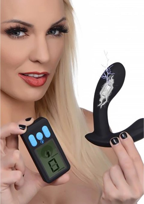 Silikonowy wibrujący masażer prostaty + pilot zdalnego sterowania Xr Brands Silikonowy wibrujący masażer prostaty + pilot zdalnego sterowania Xr Brands