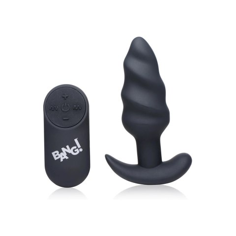 Vibrating Silicone Swirl Butt Plug with Remote Control Xr Brands Vibrating Silicone Swirl Butt Plug with Remote Control Xr Brands