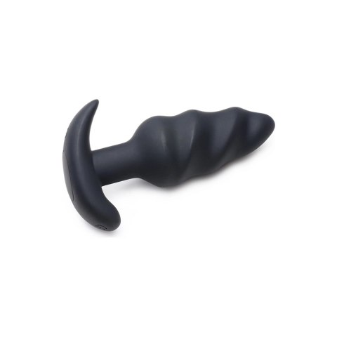 Vibrating Silicone Swirl Butt Plug with Remote Control Xr Brands Vibrating Silicone Swirl Butt Plug with Remote Control Xr Brands