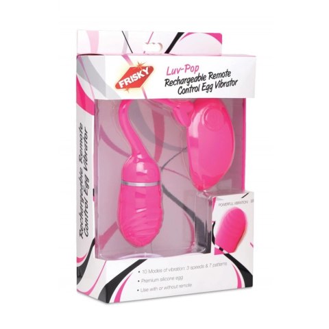 Ładowane wibrujące jajko z pilotem zdalnego sterowania Luv-Pop XR Brands Ładowane wibrujące jajko z pilotem zdalnego sterowania Luv-Pop XR Brands