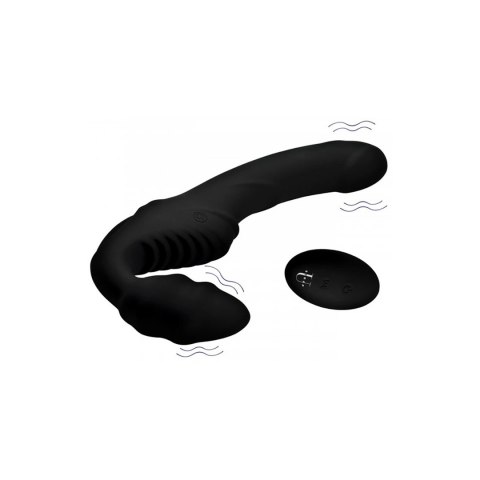 Wibrujący silikonowy pasek z dildo z pilotem zdalnego sterowania XR Brands Wibrujący silikonowy pasek z dildo z pilotem zdalnego sterowania XR Brands