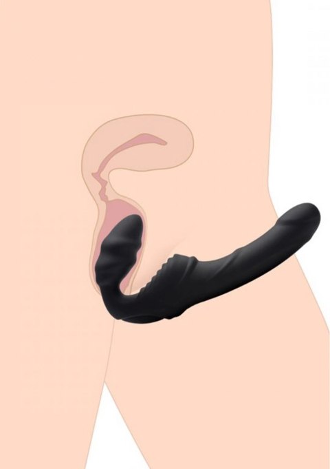 Żebrowany wibrujący pasek z dildo XR Brands Żebrowany wibrujący pasek z dildo XR Brands