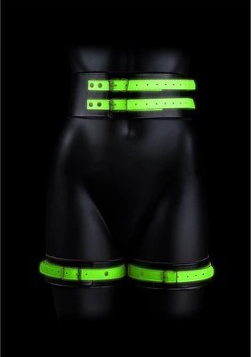 Kajdanki na uda z paskiem- świecące w ciemności - L/XL Ouch! by shots Kajdanki na uda z paskiem- świecące w ciemności - L/XL Ouch! by shots
