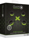 Mankiety na ręce i kostki z opaską - świecą w ciemności Ouch! by shots