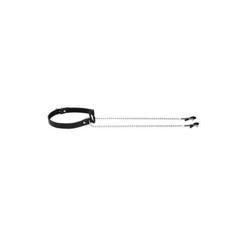 O-Ring Ball Gag z zaciskami na sutki Ouch! by shots O-Ring Ball Gag z zaciskami na sutki Ouch! by shots