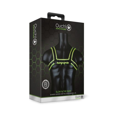 Szelki na klatkę piersiową - świecące w ciemności - L/XL Ouch! by shots Szelki na klatkę piersiową - świecące w ciemności - L/XL Ouch! by shots