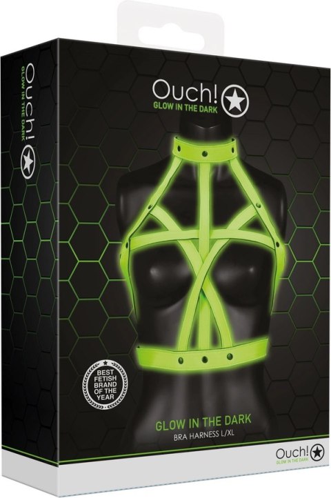 Uprząż biustonosza - świecąca w ciemności - L/XL Ouch! by shots Uprząż biustonosza - świecąca w ciemności - L/XL Ouch! by shots